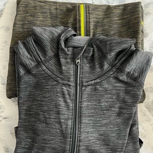 Two half zip Lululemon mens athletic tops
